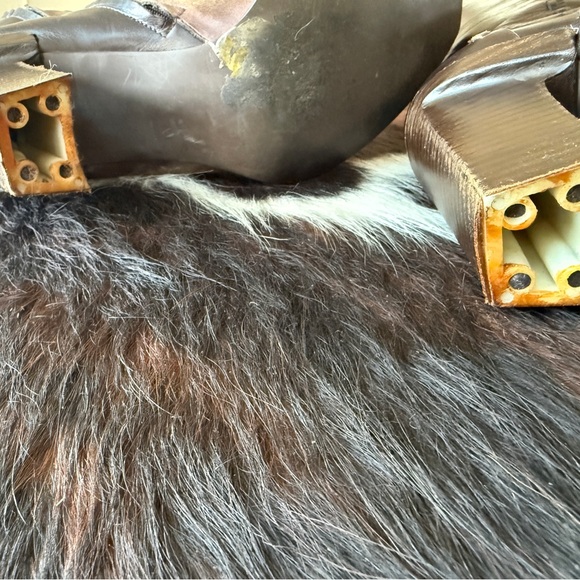 GORGEOUS & RARE LINEA PAOLO LEATHER STUDDED WESTERN BOOTS - SZ 9 - Picture 13 of 13